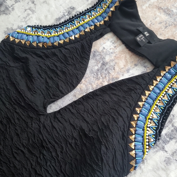 Beyonce for H&M Black Beaded embellished bodycon dress - Size Medium - Picture 16 of 16
